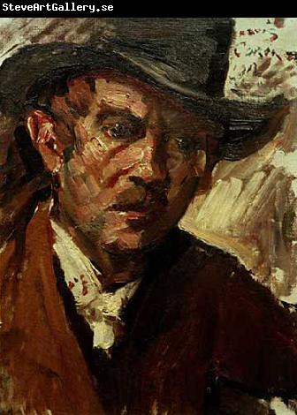 Lovis Corinth Selbstportrat mit schwarzem Hut